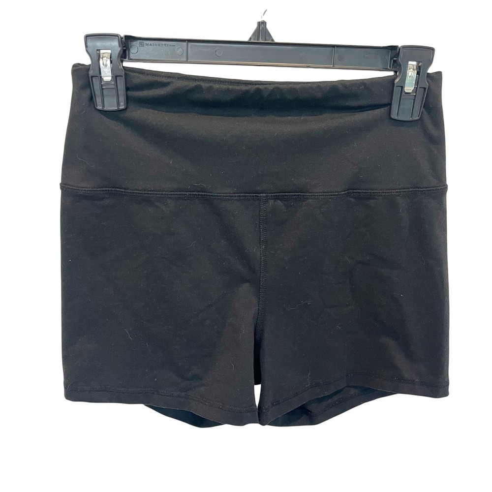 Reformation EcoStretch Bike Shorts Black High Rise Activewear Size Large‎